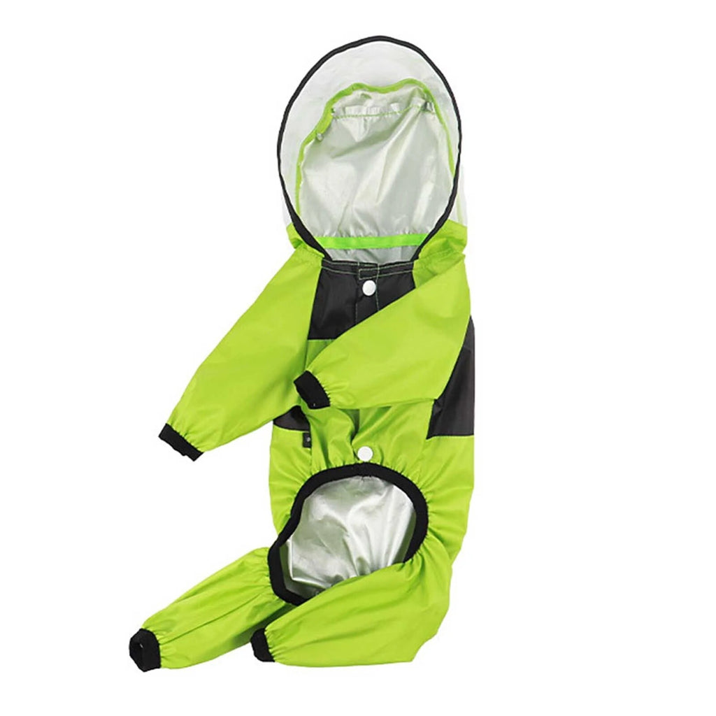 Pet Puppy Dog Raincoat Waterproof Clothes Jumpsuit Hooded Jacket Dog Rain Coat